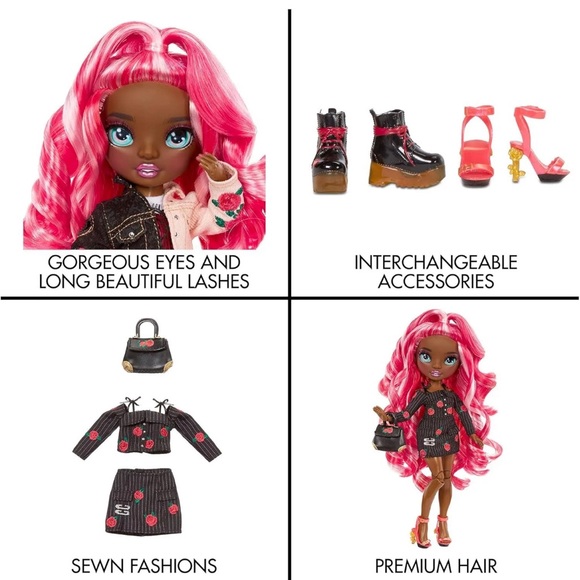 Rainbow High Series 3 Daria Roselyn Fashion Doll New In Box with two outfit - Picture 10 of 14